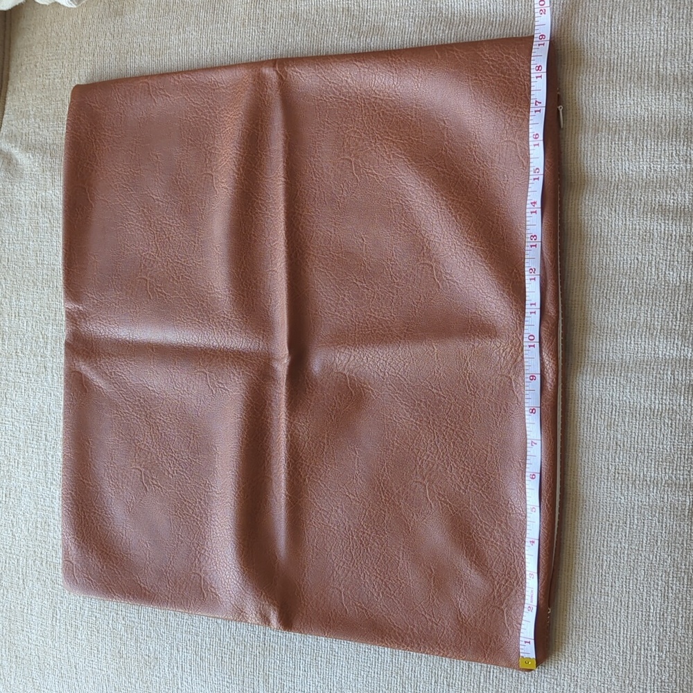 Faux leather pillow case